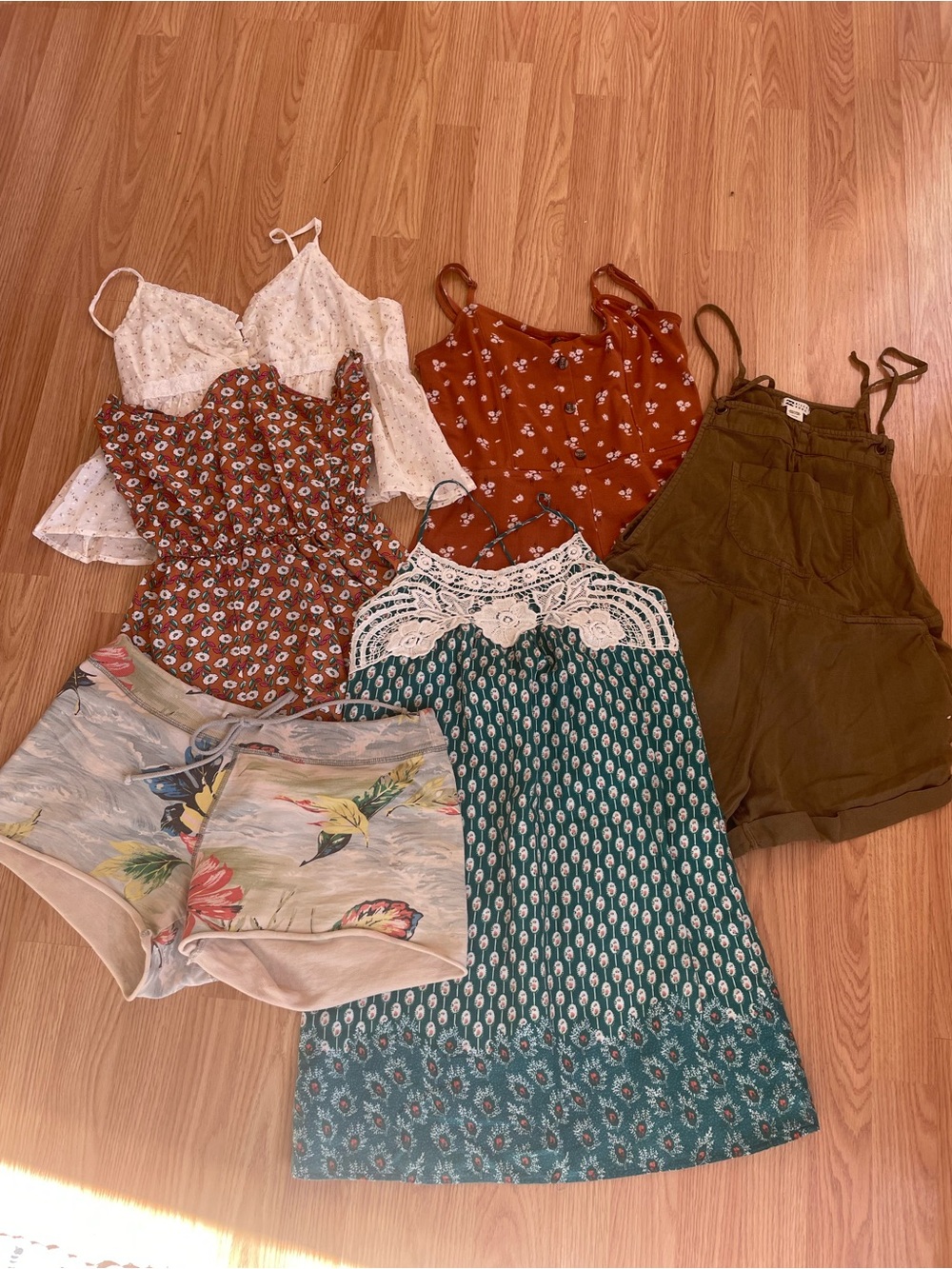 Summer bundle, rompers, dress, top and shorts-Lucky Brand, Billabong